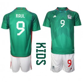 Baby Fußballbekleidung Mexiko Raul Jimenez #9 Heimtrikot WM 2022 Kurzarm (+ kurze hosen)
